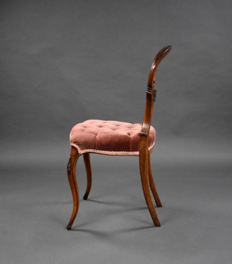 Antique Set Six Victorian Rosewood Dining Chairs
