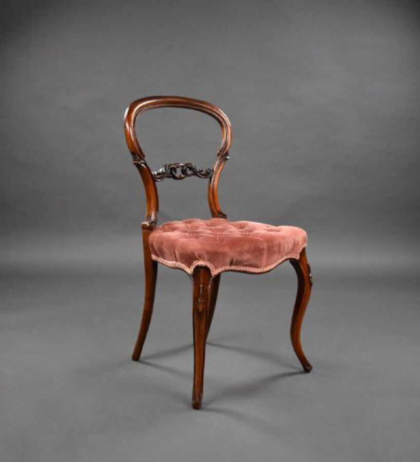 Antique Set Six Victorian Rosewood Dining Chairs