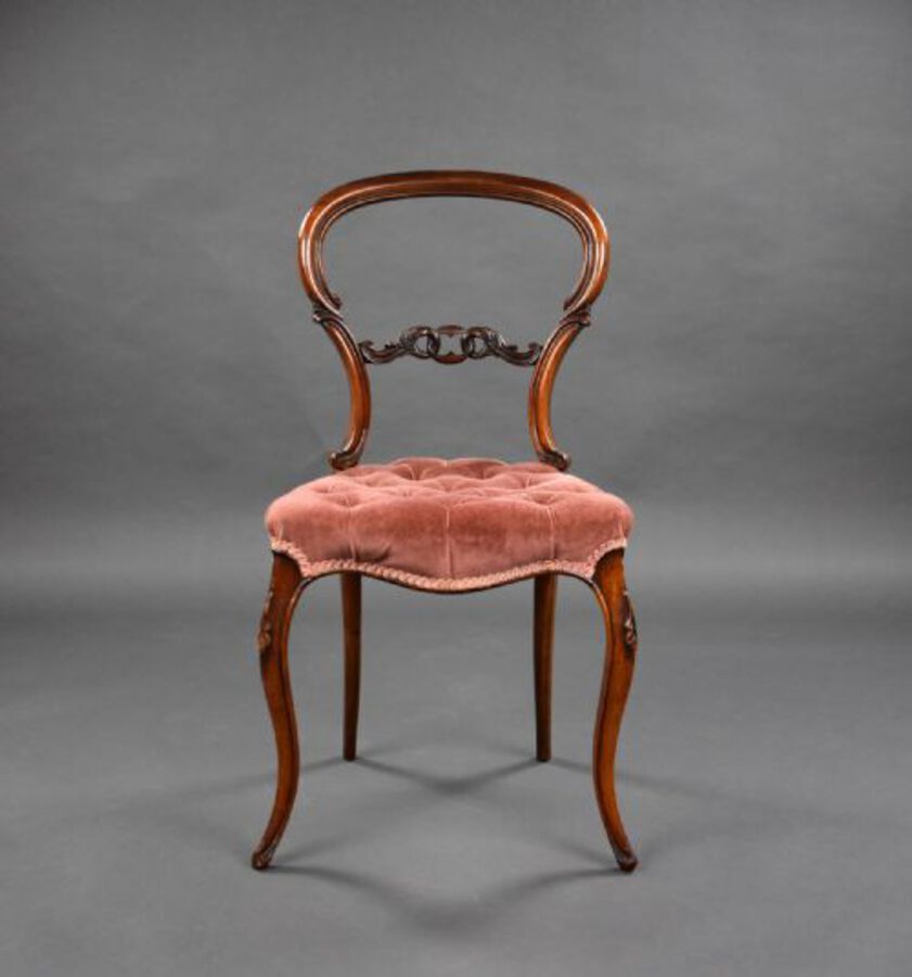 Antique Set Six Victorian Rosewood Dining Chairs