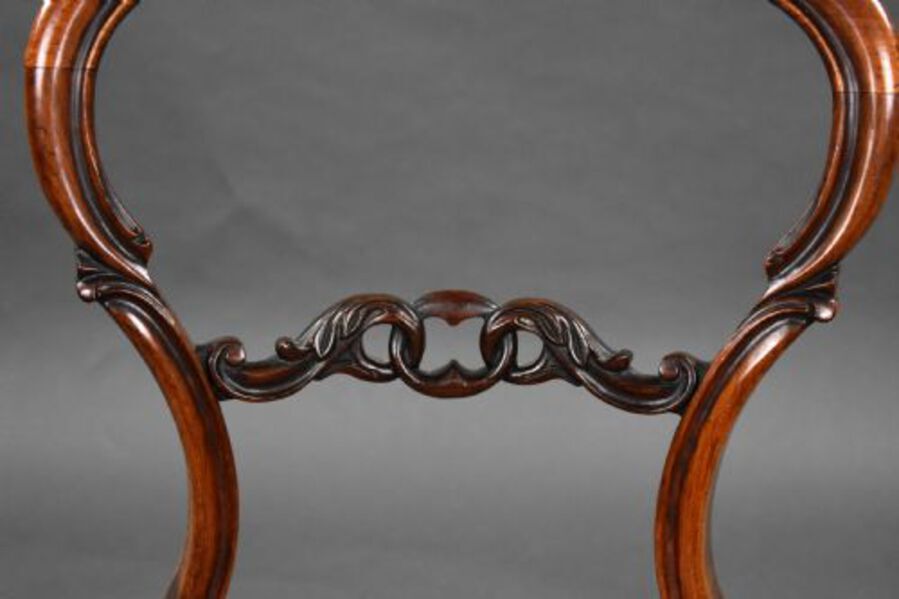 Antique Set Six Victorian Rosewood Dining Chairs