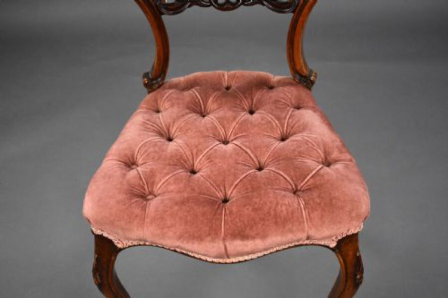 Antique Set Six Victorian Rosewood Dining Chairs
