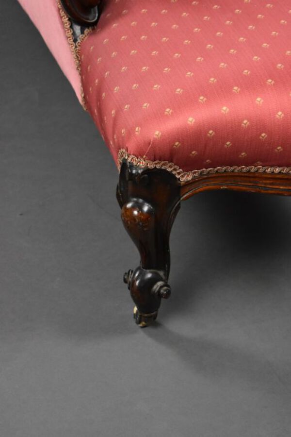 Antique Victorian Rosewood Chaise Lounge