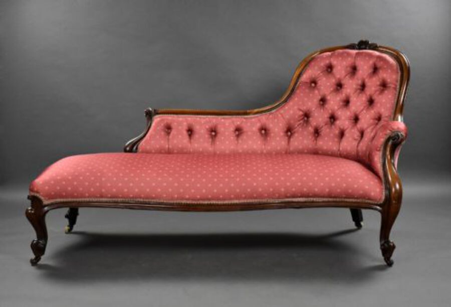 Antique Victorian Rosewood Chaise Lounge