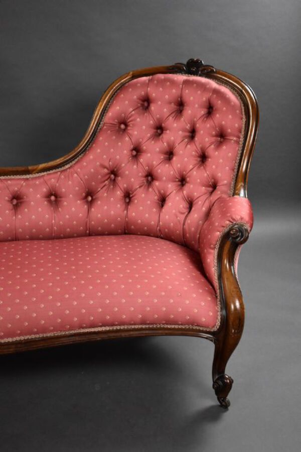 Antique Victorian Rosewood Chaise Lounge