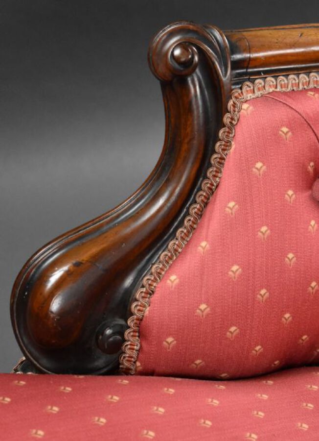 Antique Victorian Rosewood Chaise Lounge