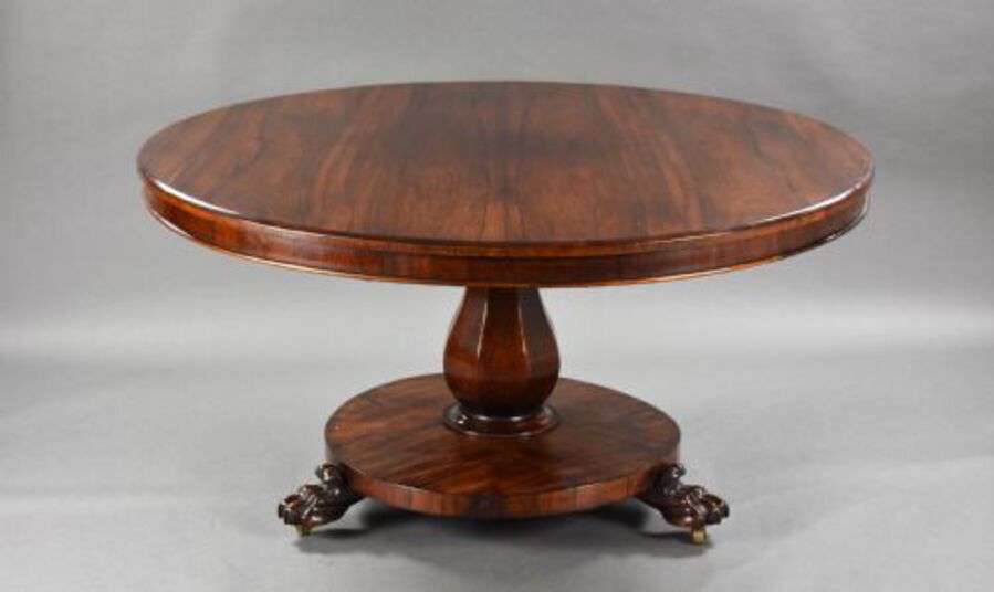 Antique William IV Rosewood Circular Breakfast Table