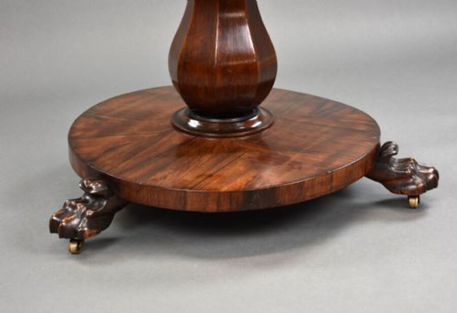 Antique William IV Rosewood Circular Breakfast Table