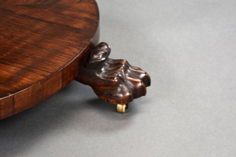 Antique William IV Rosewood Circular Breakfast Table
