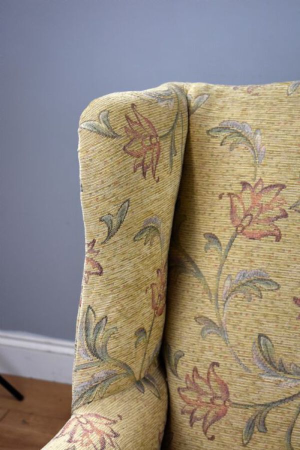 Antique Antique Queen Anne Style Wing Back Sofa