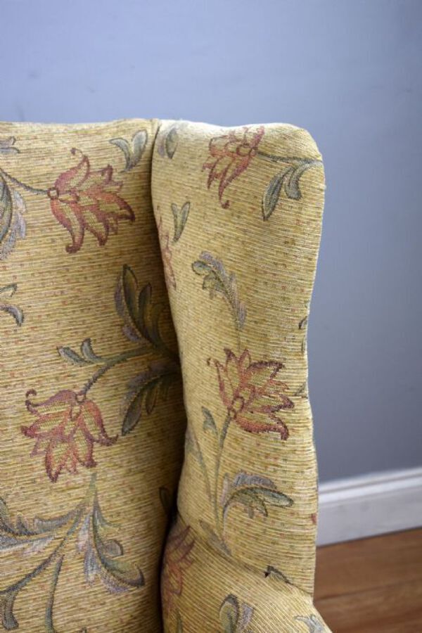 Antique Antique Queen Anne Style Wing Back Sofa