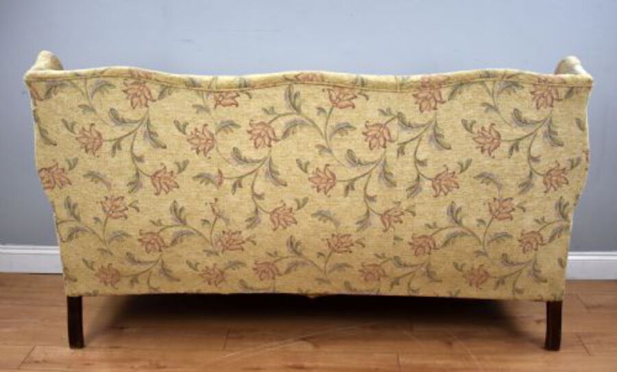 Antique Antique Queen Anne Style Wing Back Sofa