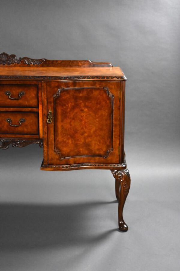 Antique 1930s Burr Walnut Dining Suite