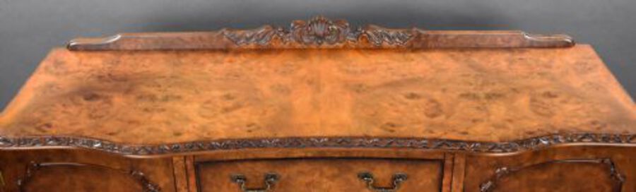 Antique 1930s Burr Walnut Dining Suite