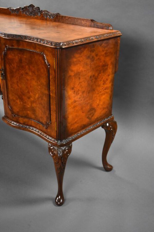 Antique 1930s Burr Walnut Dining Suite