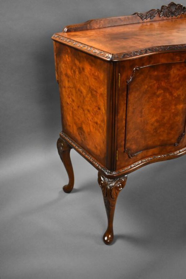 Antique 1930s Burr Walnut Dining Suite