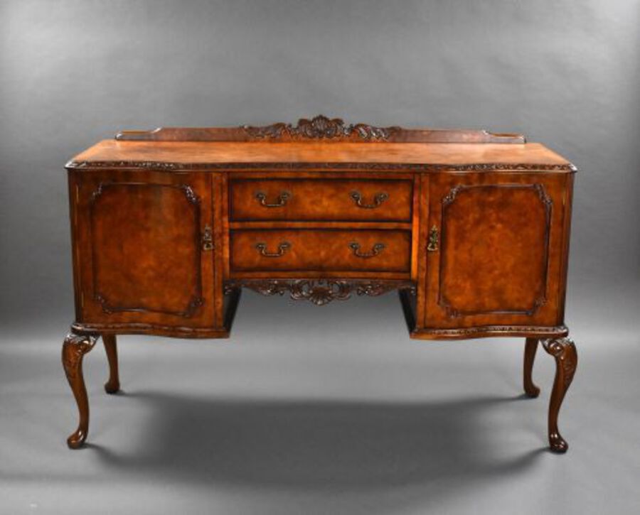 Antique 1930s Burr Walnut Dining Suite