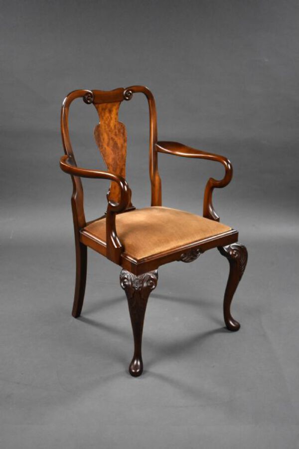 Antique 1930s Burr Walnut Dining Suite