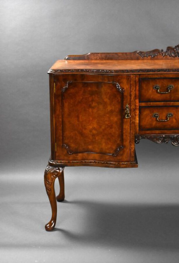 Antique 1930s Burr Walnut Dining Suite