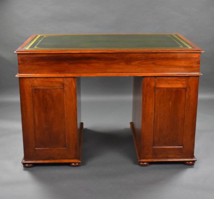 Antique Victorian Teak Campaign Desk