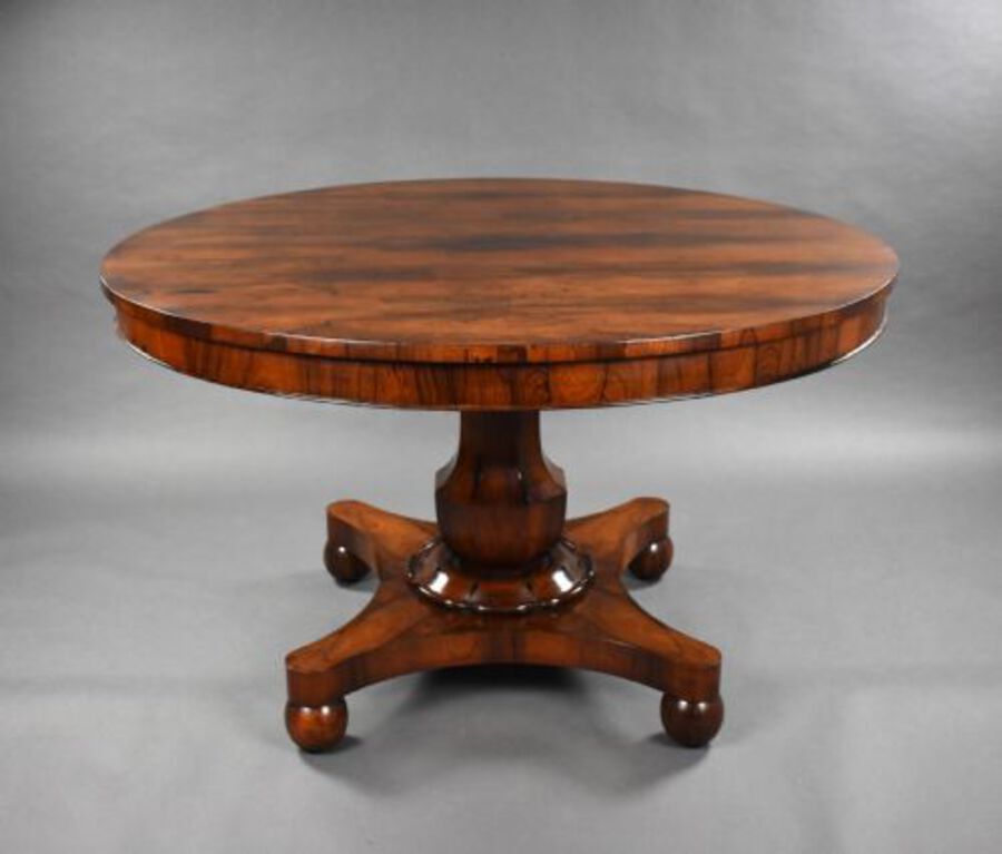 Antique William IV Rosewood Circular Breakfast Table