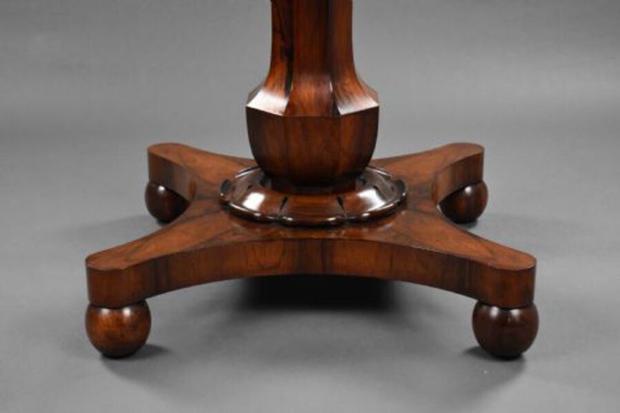 Antique William IV Rosewood Circular Breakfast Table