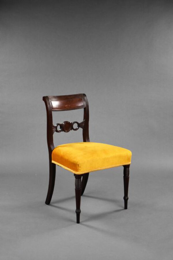 Antique Set of 4 Regency Mahogany Dining Chairs