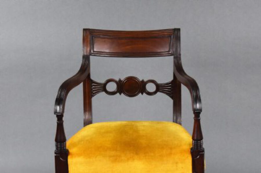 Antique Regency Mahogany Open Armchair