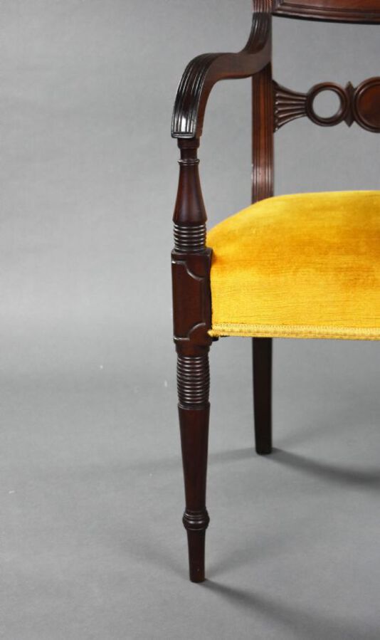 Antique Regency Mahogany Open Armchair