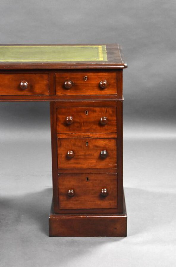 Antique Victorian Mahogany Pedestal Desk