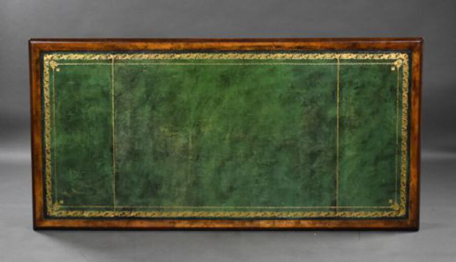 Antique Antique Burr Walnut Pedestal Desk