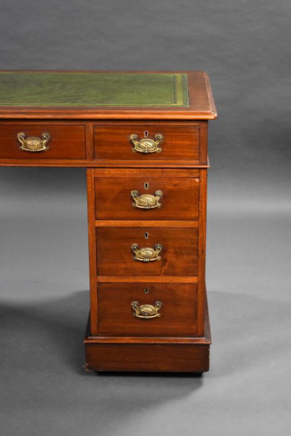 Antique Victorian Mahogany Pedestal Desk