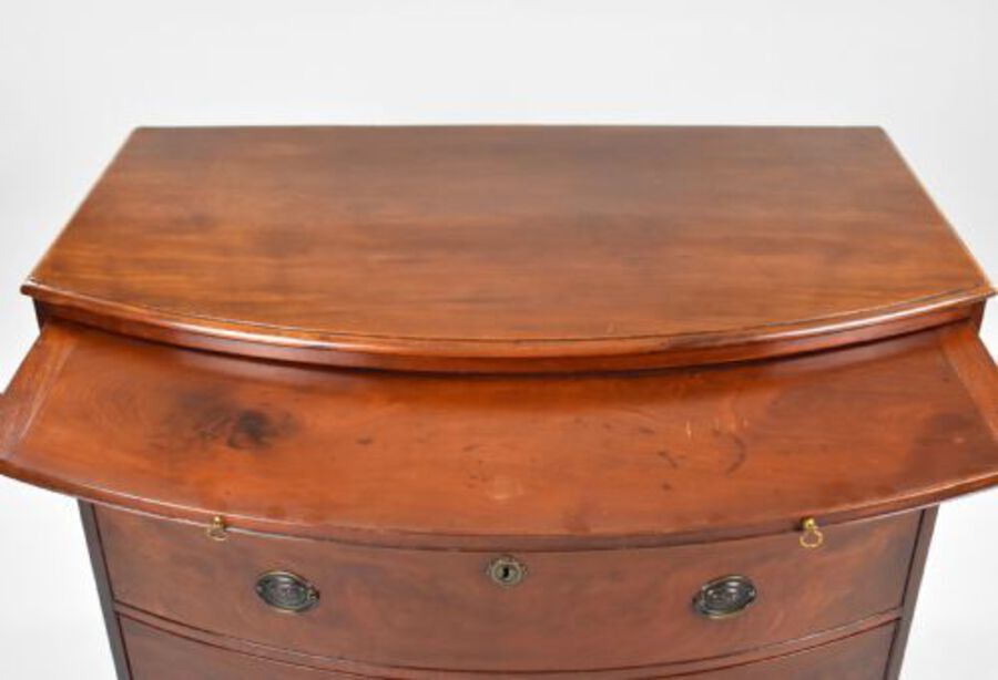 Antique Regency Mahogany Bow Front Chest of Drawers