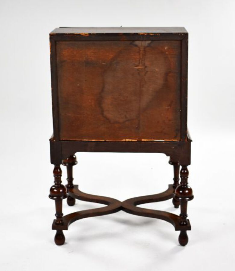 Antique William and Mary Style Walnut Bureau on stand