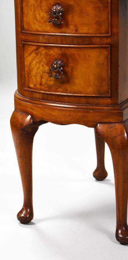 Antique 1920s Walnut Kidney Shaped Desk