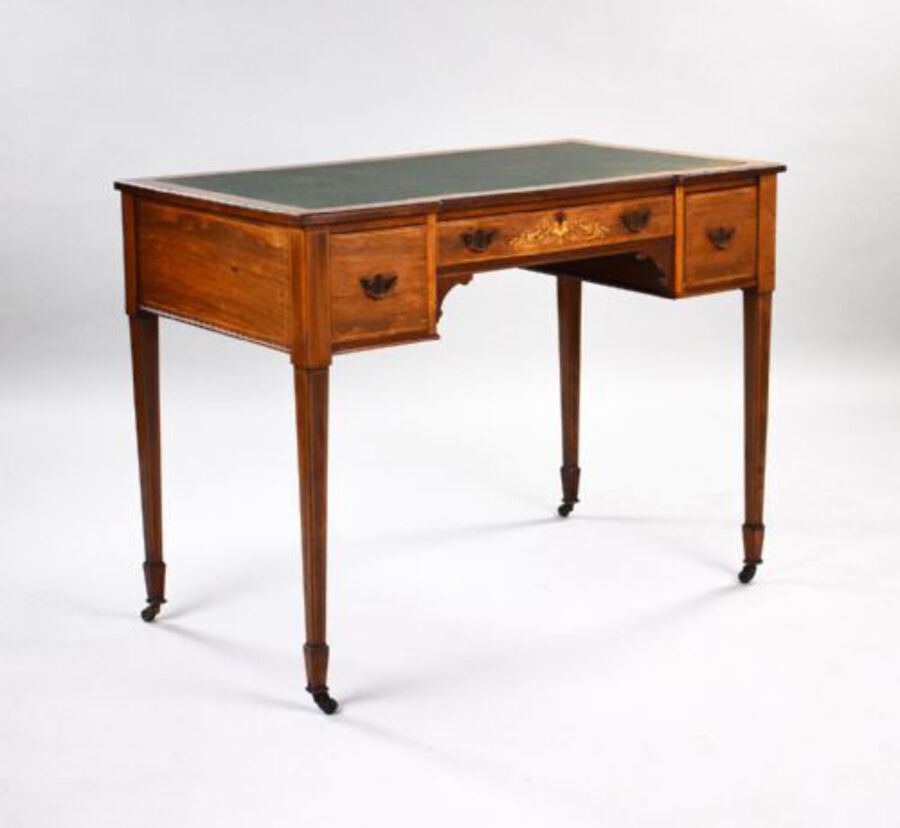 Edwardian Inlaid Mahogany Writing Table