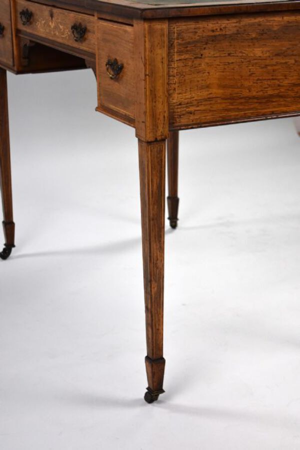 Antique Edwardian Inlaid Mahogany Writing Table