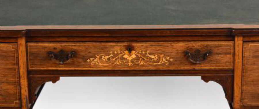 Antique Edwardian Inlaid Mahogany Writing Table