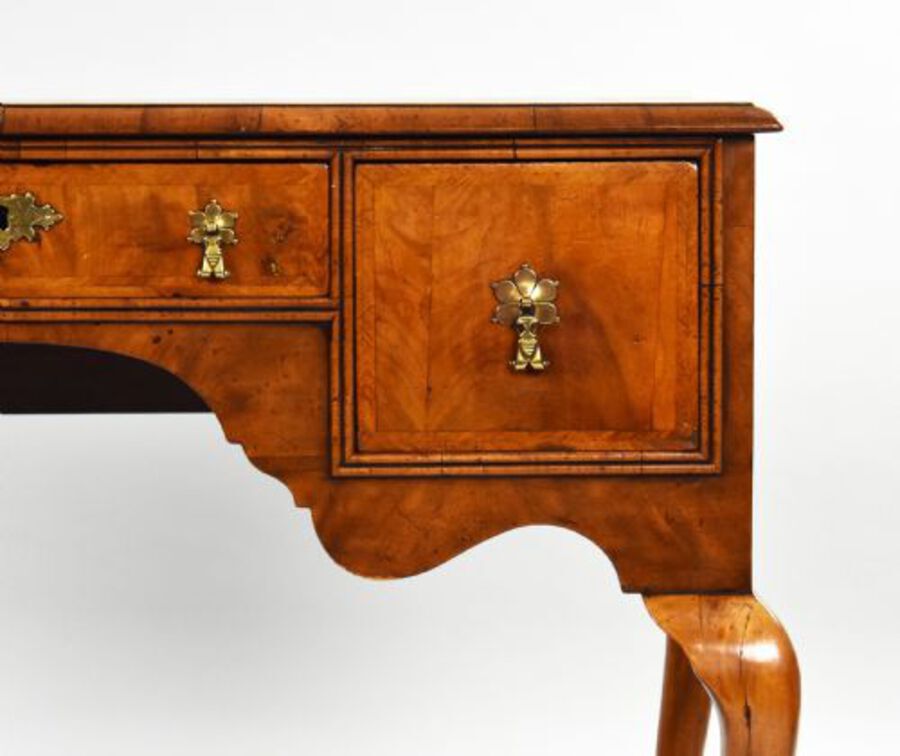 Antique Antique Queen Anne Revival Walnut Lowboy