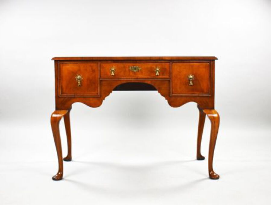 Antique Antique Queen Anne Revival Walnut Lowboy