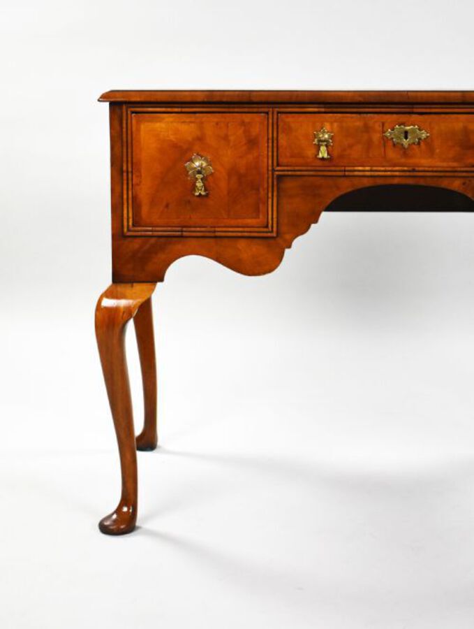 Antique Antique Queen Anne Revival Walnut Lowboy