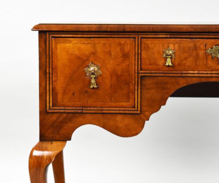 Antique Antique Queen Anne Revival Walnut Lowboy