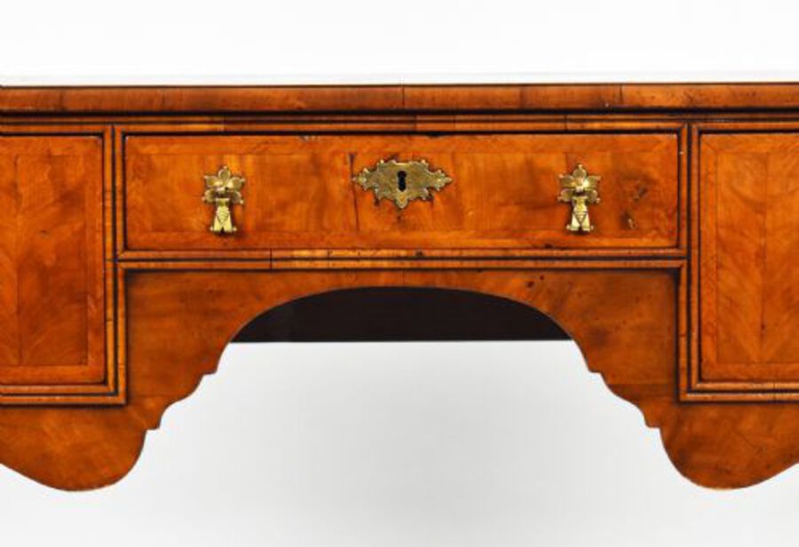 Antique Antique Queen Anne Revival Walnut Lowboy