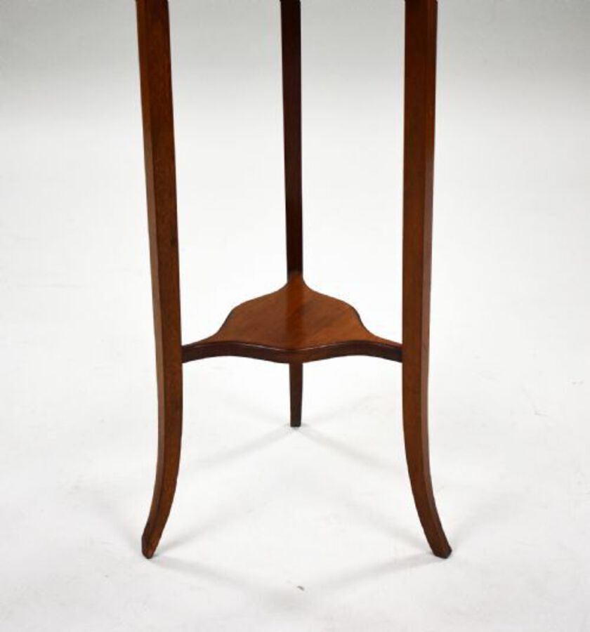 Antique Edwardian Mahogany and Inlaid Jardinière/Plant Stand
