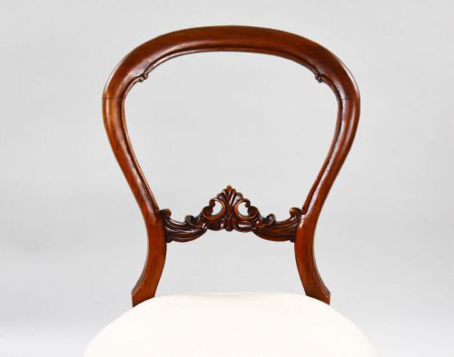 Antique Set Six Victorian Walnut Dining Chairs