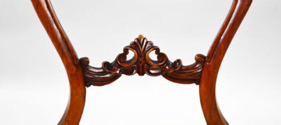 Antique Set Six Victorian Walnut Dining Chairs