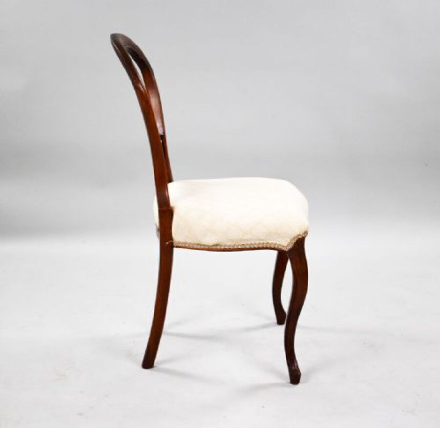Antique Set Six Victorian Walnut Dining Chairs