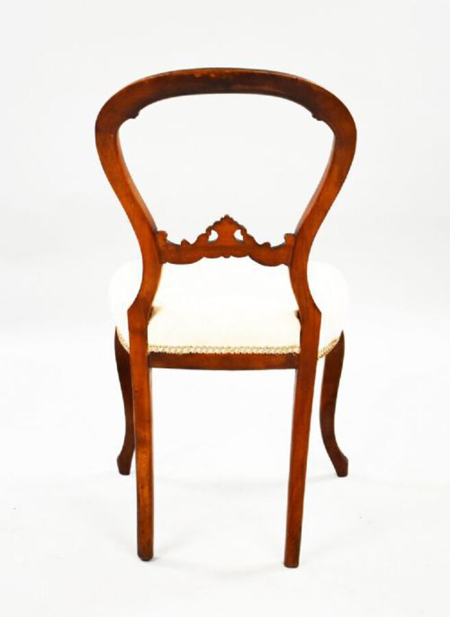 Antique Set Six Victorian Walnut Dining Chairs