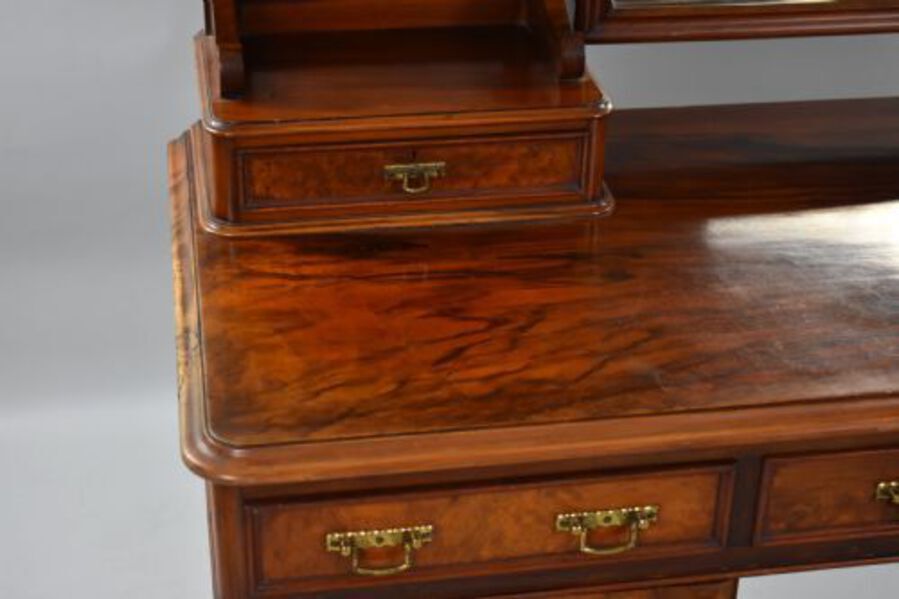 Antique Victorian Burr Walnut Dressing Table