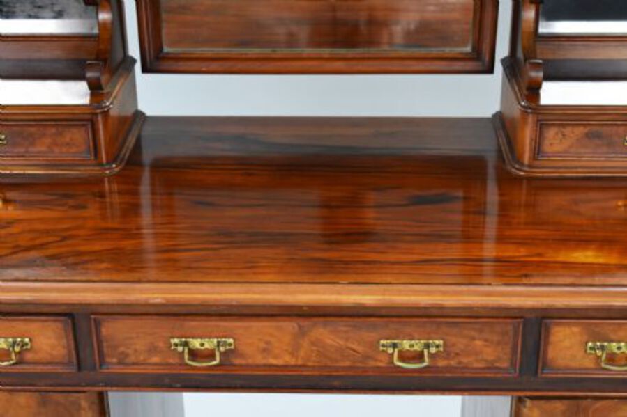 Antique Victorian Burr Walnut Dressing Table