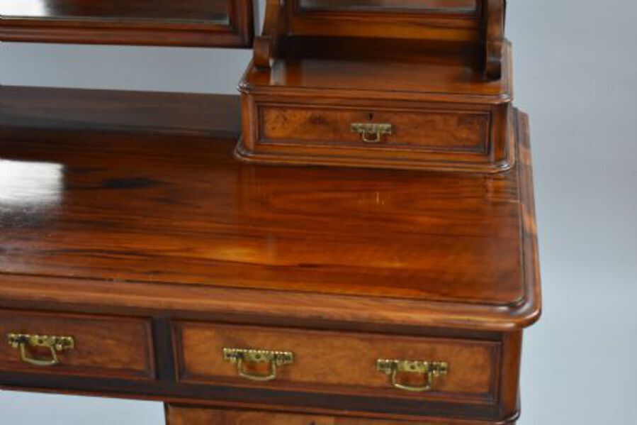 Antique Victorian Burr Walnut Dressing Table